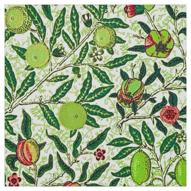 Tissu William Morris Fruits exotiques, Lime Green (Échantillon)