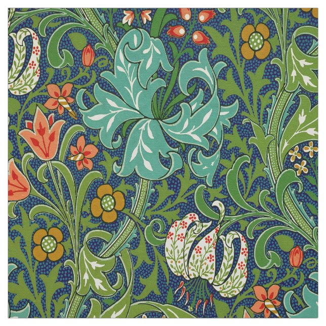 Tissu William Morris Golden Lily Floral Pattern (Échantillon)