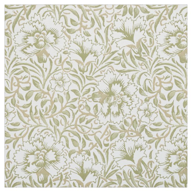 Tissu William Morris Motif Vintage Carnation (Échantillon)