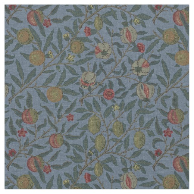 Tissu William Morris Motif Vintage de grenade (Fermer)