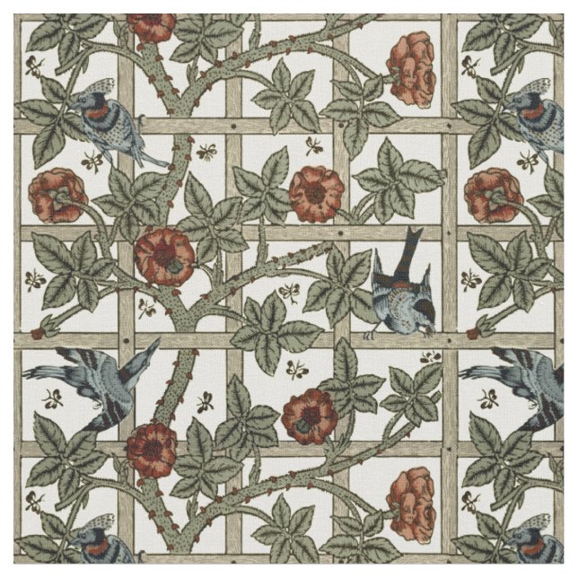 Tissu William Morris Motif Vintage "Trellis" (Fermer)