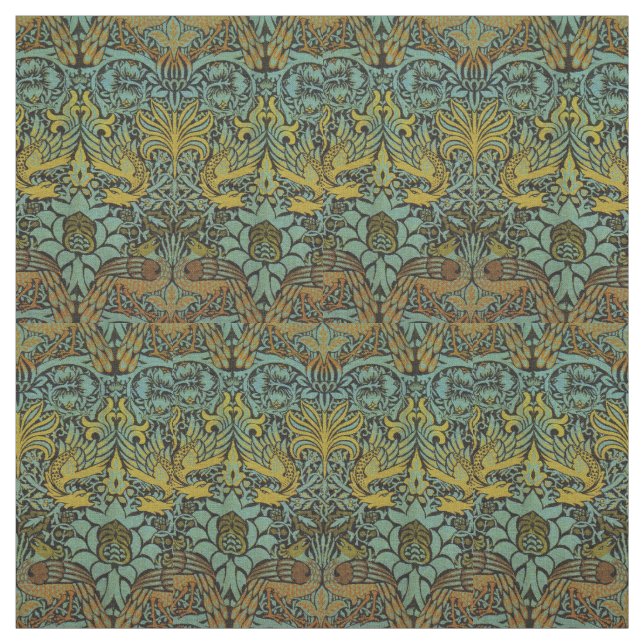 Tissu William Morris Peacock Dragon Fond d'écran (Échantillon)