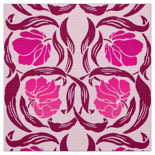 Tissu William Morris Pimpernel, Fuchsia & Pink clair