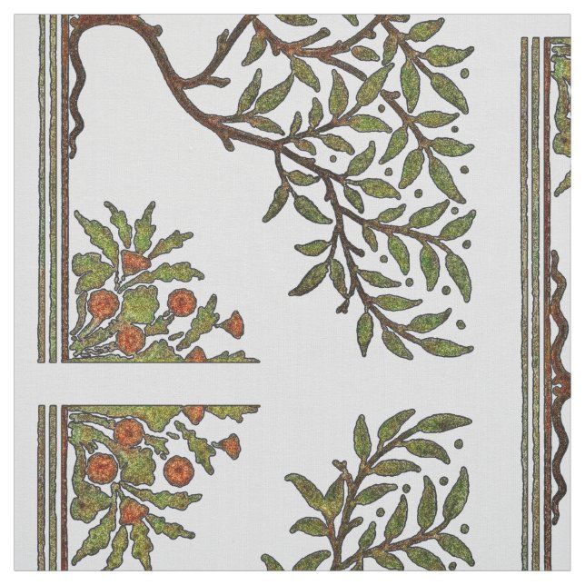 Tissu William Morris Tree Frieze Fond d'écran floral (Échantillon)