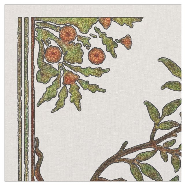 Tissu William Morris Tree Frieze Fond d'écran floral (Fermer)