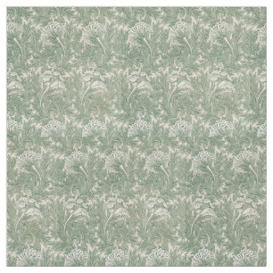 Tissu William Morris tulip fond textile vert