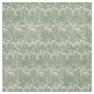 Tissu William Morris Vert Sauge Motif Tulipe : Vintage