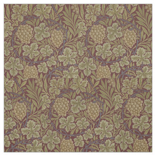 Tissu William Morris Vine Grappe Rouge Vert Art
