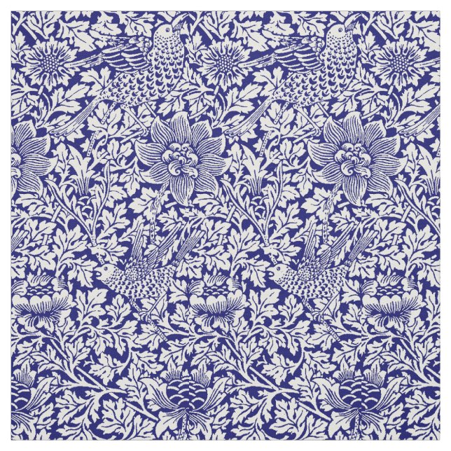 Tissu William Morris Vintage Bird & Anemone Motif (Échantillon)
