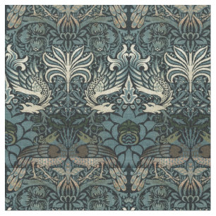 Tissu William Morris Vintage Peacock et Motif Dragon