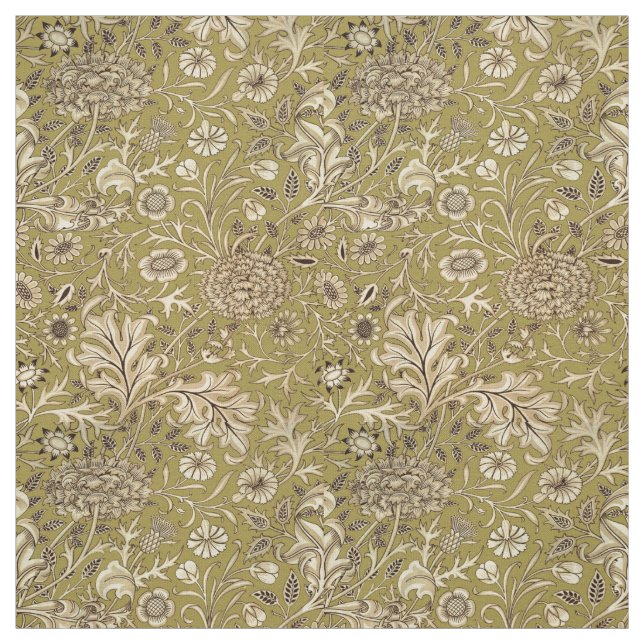 Tissu William Morris Vintage Thistles & Fleurs Motif (Échantillon)