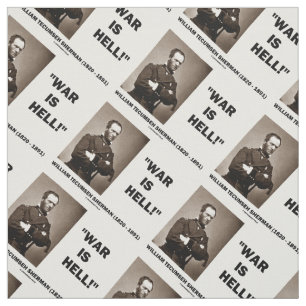 Tissu William Tecumseh Sherman War Is Hell Citation