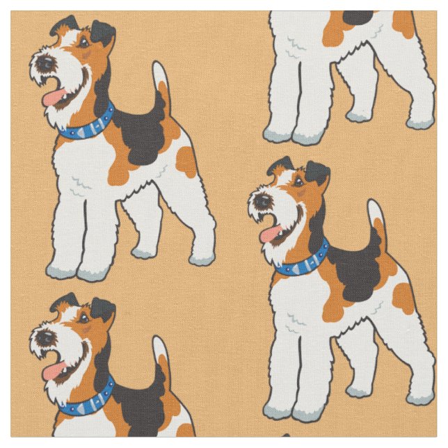 Tissu Wire Fox Terrier (Fermer)