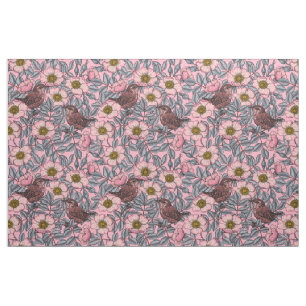 Tissu Wrens en rose