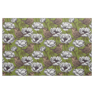 Tissu Wrens in the white anemone garden