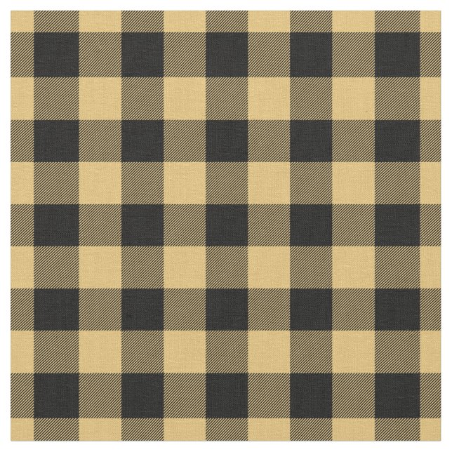 Tissu Yellow & Black Plaid Gingham (Fermer)
