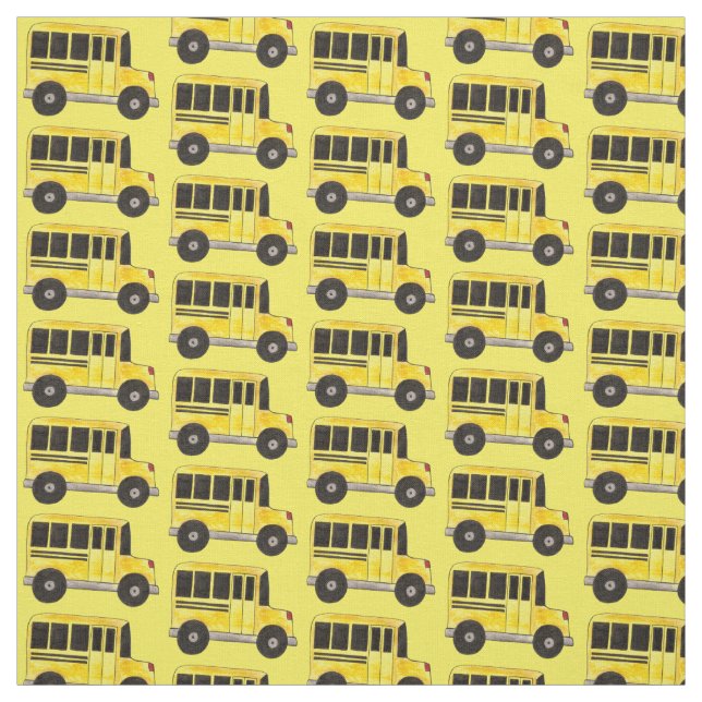Tissu Yellow School Bus Education Enseignant Bus Conduct (Échantillon)