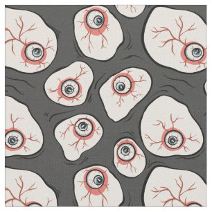Tissu Yeux de zombie sanglants Halloween 