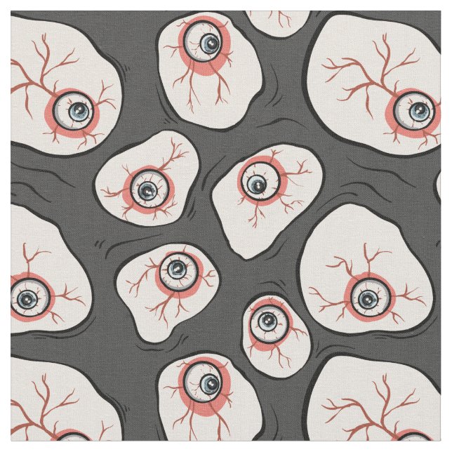 Tissu Yeux de zombie sanglants Halloween  (Fermer)