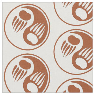 Tissu Yin Yang Patte d'Ours