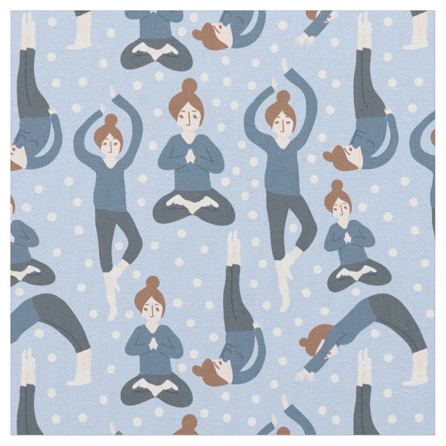 Tissu Yoga Pose Motif (Fermer)