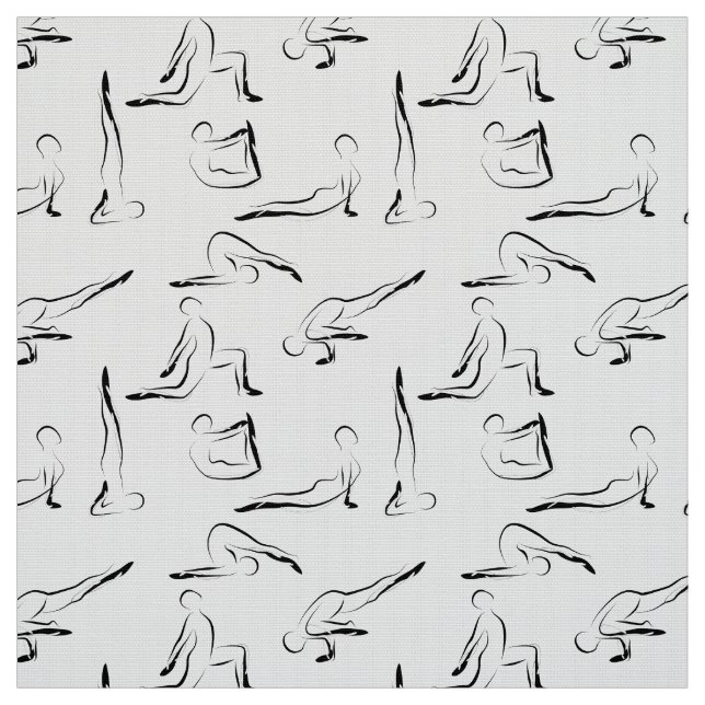 Tissu Yoga pose motif (Échantillon)