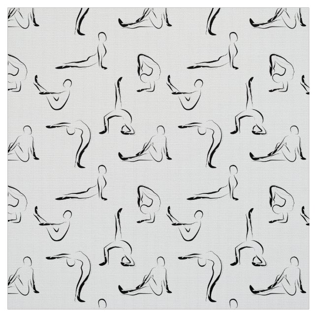 Tissu Yoga pose motif (Échantillon)