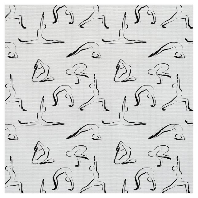 Tissu Yoga pose motif (Échantillon)