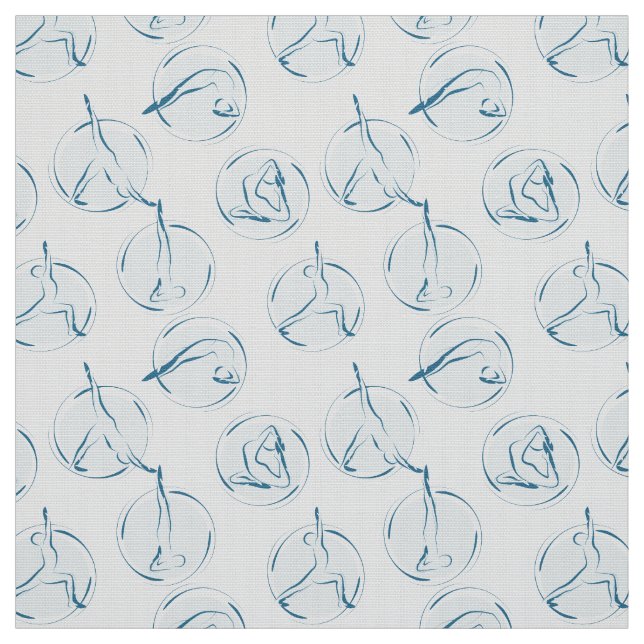 Tissu Yoga pose motif (Échantillon)