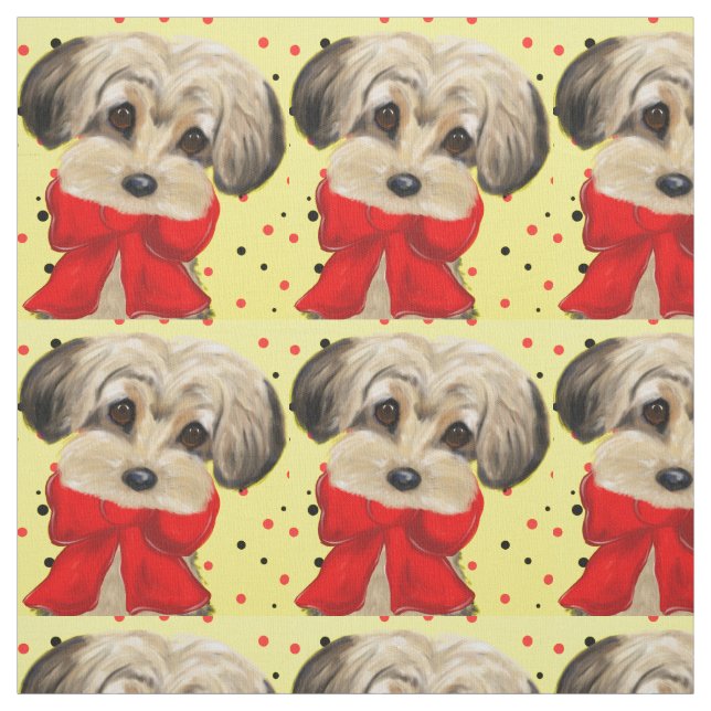 Tissu Yorkie Poo (Échantillon)