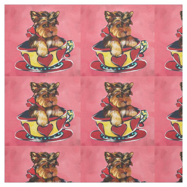 Tissu Yorkie Poo (Échantillon)