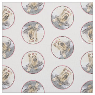 Tissu Yorkshire Terrier Peinture mignonne Chien original