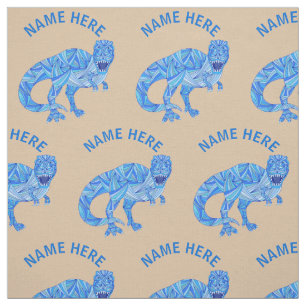 Tissu Z T-Rex Dinosaur animal préhistorique coloré