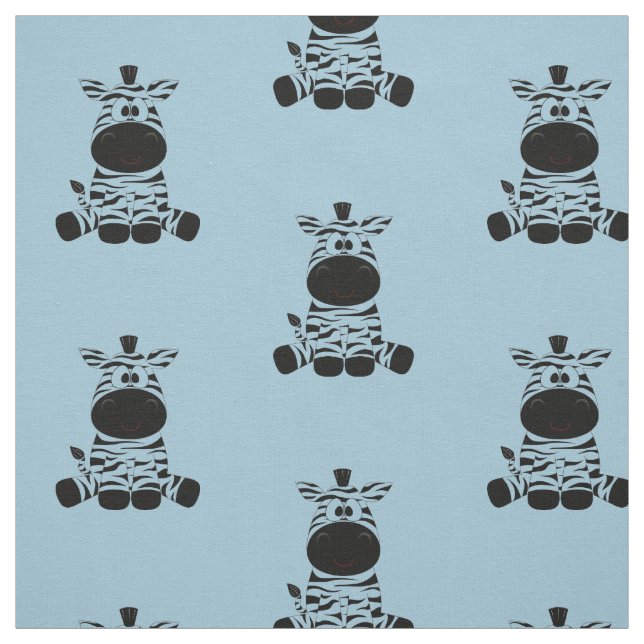 Tissu Zebra Blues (Échantillon)