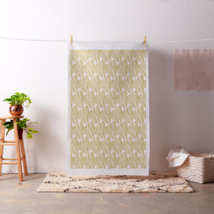 Tissu Zèbre géométrique blanc & beige