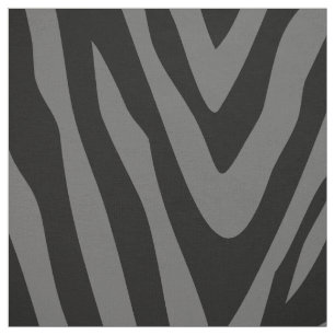 Tissu Zèbre noir et gris Imprimer Grande échelle