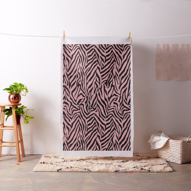 Tissu Zèbre rose et noir (In Situ)