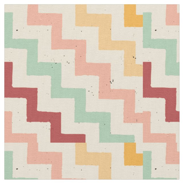 Tissu Zig-Zag Ou Motif Chevron Coloré (Fermer)