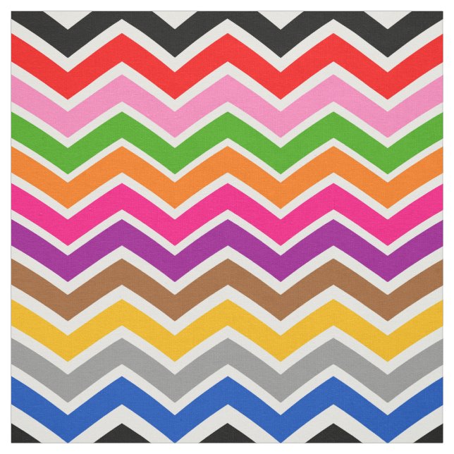 Tissu Zigzag Chevron multicolore Conception Motif (Échantillon)