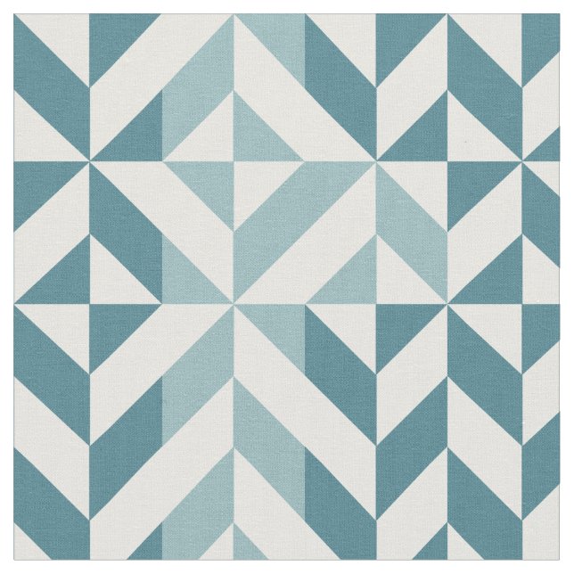 Tissu ZigZag géométrique vert turquoise à deux tons (Fermer)