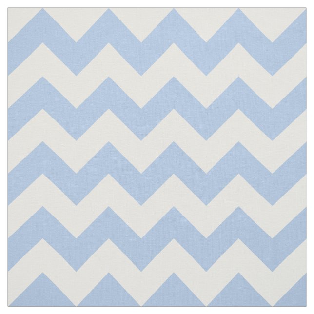 Tissu Zigzag horizontal de bleus layette et de blanc (Échantillon)