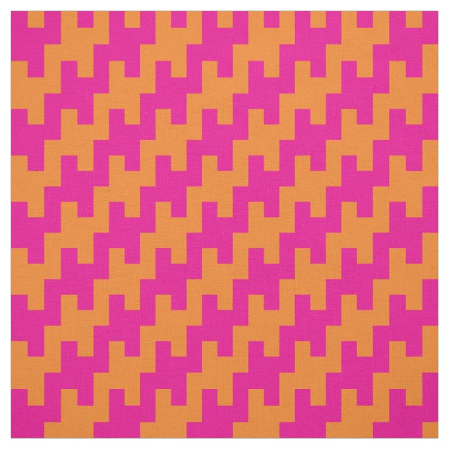 Tissu ZigZag rose-orange (Échantillon)