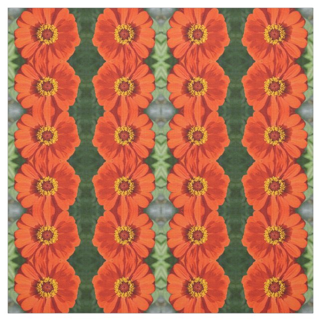 Tissu Zinnia orange (Échantillon)