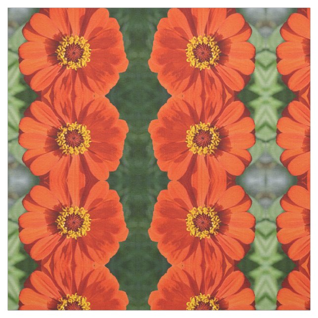 Tissu Zinnia orange (Échantillon)