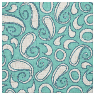 Tissu ziya menthe bleu