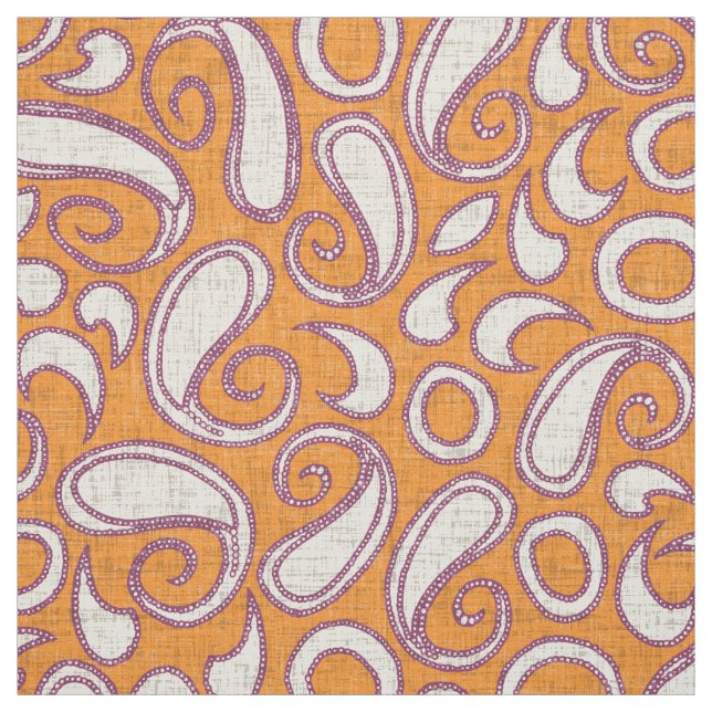 Tissu ziya tangerine damson (Échantillon)