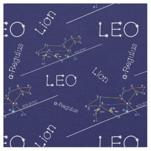 Tissu Zodiac Constellation Leo