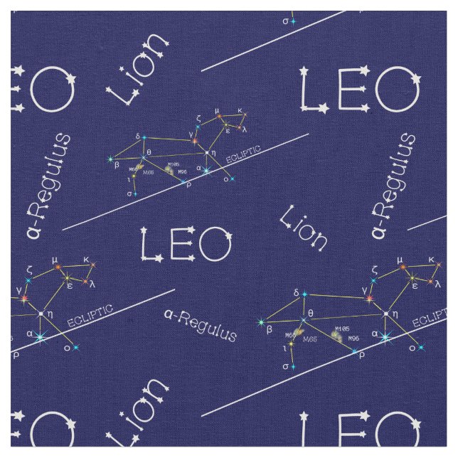 Tissu Zodiac Constellation Leo (Fermer)
