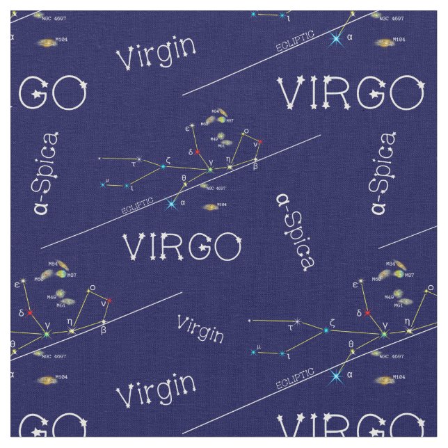 Tissu Zodiac Constellation Virgo (Fermer)