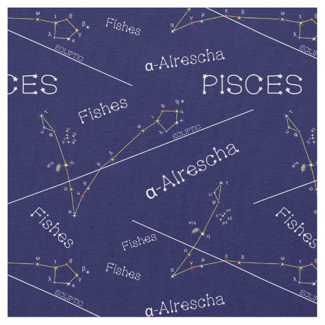 Tissu Zodiaque Pisces (Fermer)